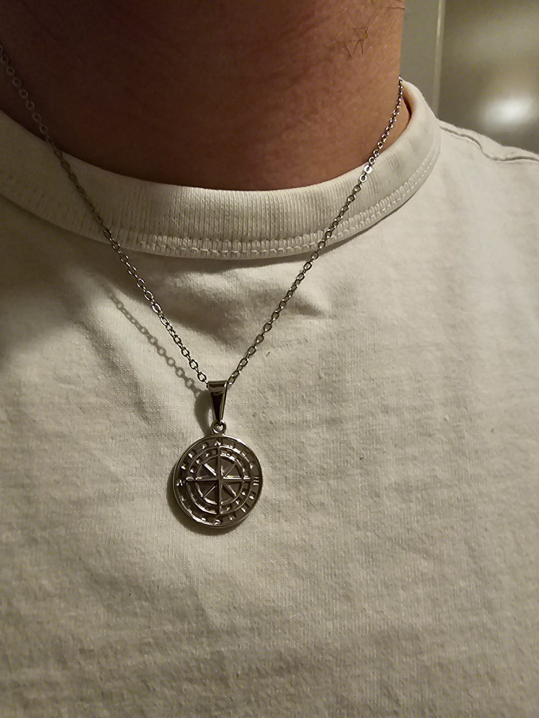 Customer photo review of "To My Husband" - Compass Pendant