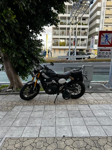 Customer photo review of 15L - Incognito Quick-Mount Medium Triumph Scrambler 400 X Solo Saddlebag (Left Only)