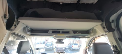 Customer photo review of Ford Transit Headliner Shelf DIY Kit