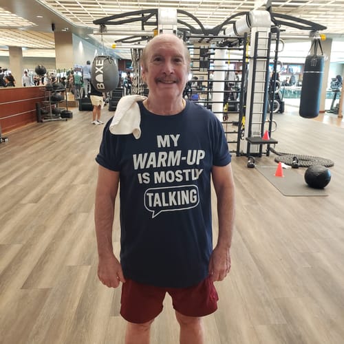 Customer photo review of Mostly Talking T-Shirt