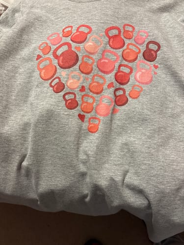 Customer photo review of Kettlebell Heart T-Shirt