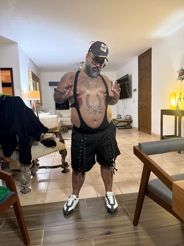 Customer photo review of Mens Solid Lace-Up Interwoven Short SKUK93686