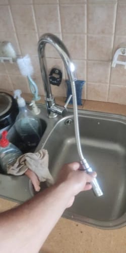 Customer photo review of Falkenberg - Touch Kitchen Faucet with Pull-Out Sprayer