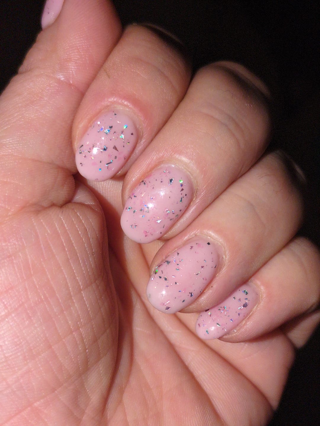 Customer photo review of Semilac Top Coat Flower Flakes T22 UV Gel Polish