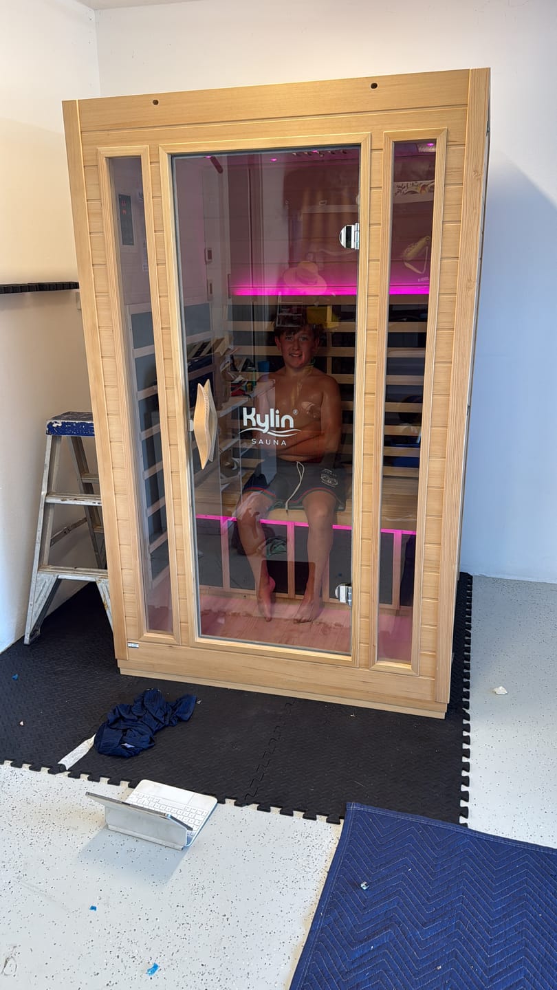 Customer photo review of Kylin Superior Ultra Low EMF Carbon Far Infrared Sauna 2 people - K8204 PRO