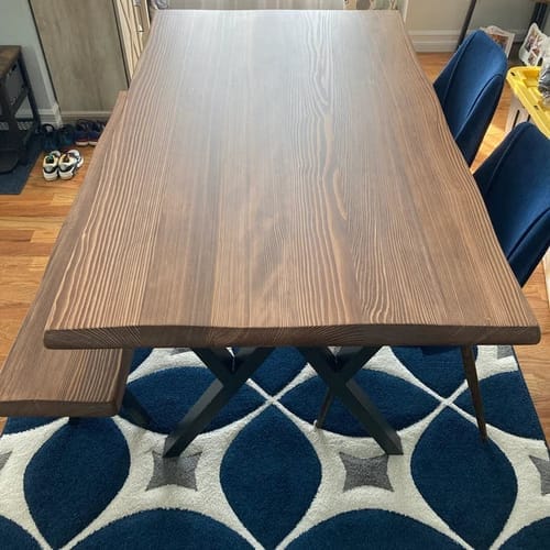 Customer photo review of Kent Rustic Dining Table | Pine Wood Farmhouse Design