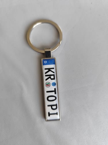 Customer photo review of Kennzeichen Schlüsselanhänger Mini Nummernschild Metall