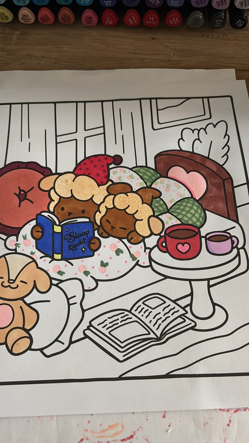 Customer photo review of Ohuhu Honolulu 24 Basic Colors Dual Tips Alcohol Art Markers