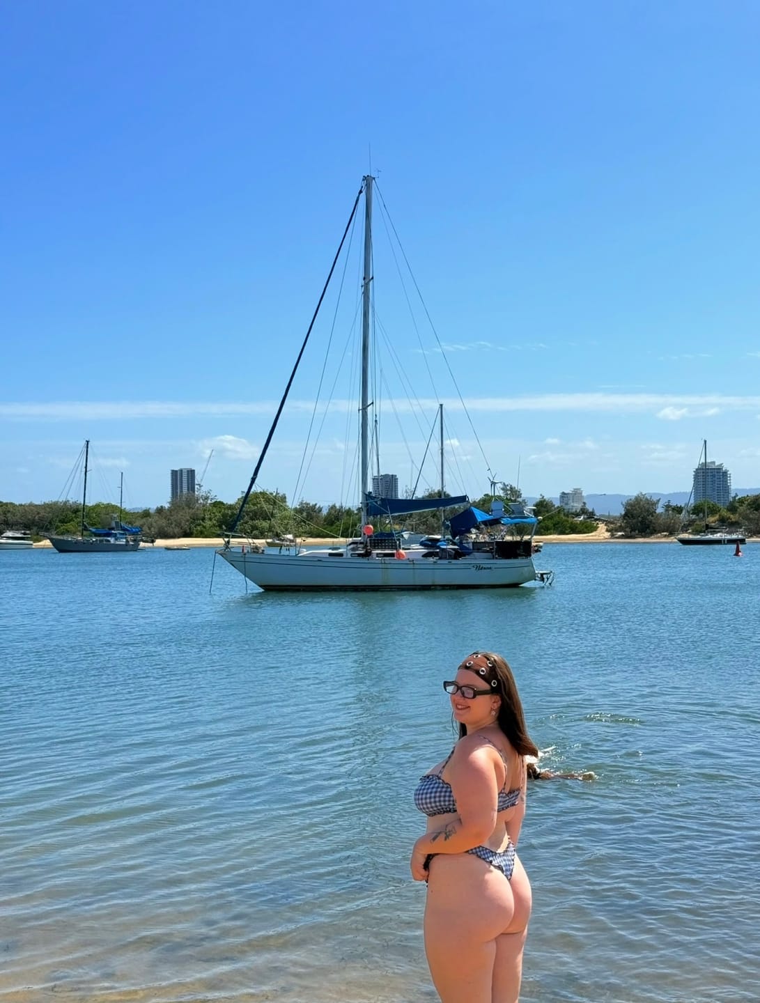Customer photo review of Chelsea Bikini Bottom - Gingham