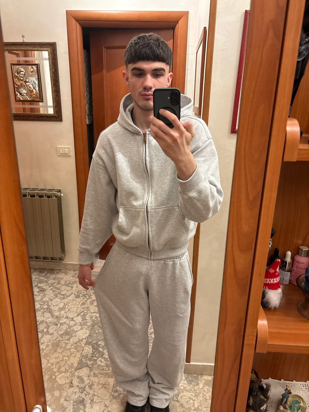 Customer photo review of Zip Hoodie Premium Blanks 330GSM Sport Grey