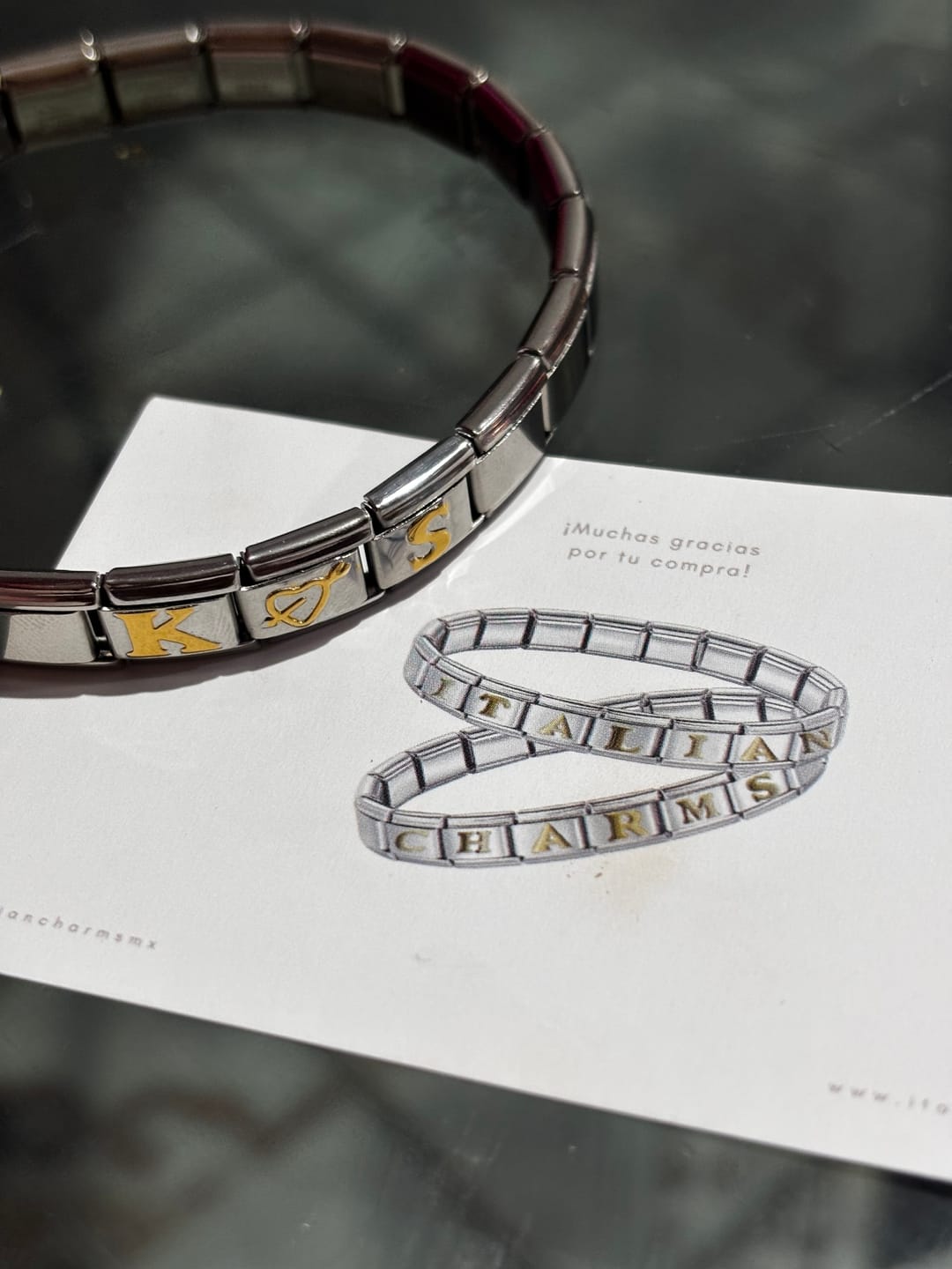 Customer photo review of Charm Letra K