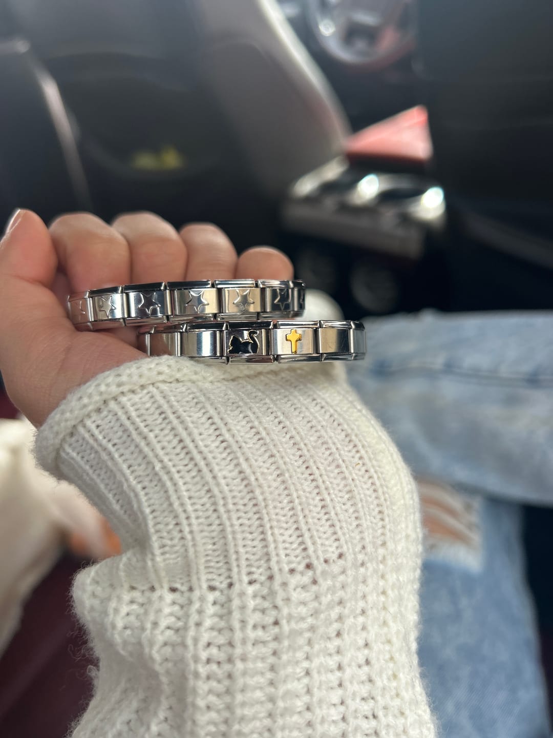 Customer photo review of Pulsera Estrellas Italiana para Charms