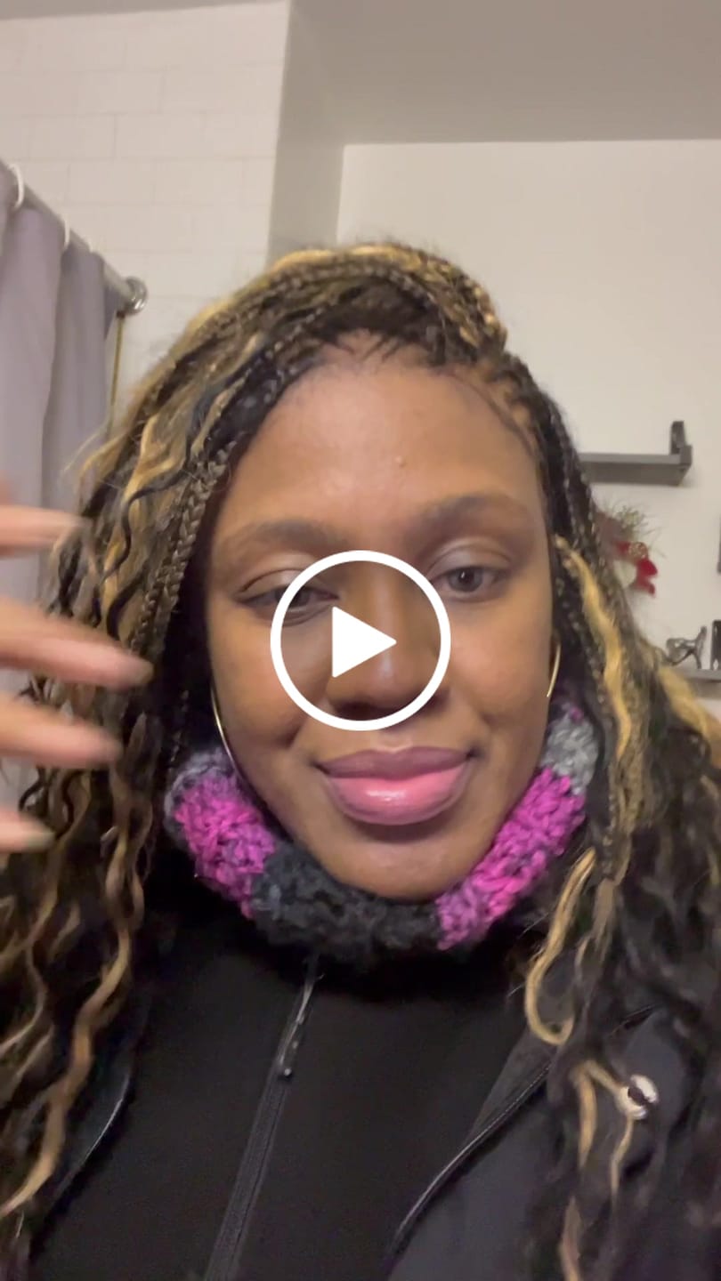 Customer video review of Avery - Fulani 2 Steps Pre Bleached Full lace Cornrow Human Hair Curls Boho Box Braided Wig