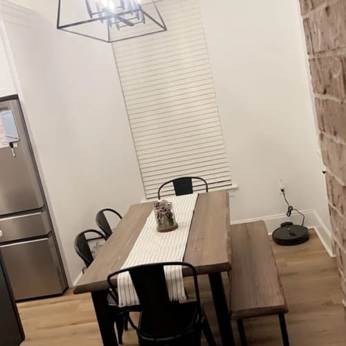 Customer photo review of Kent Rustic Dining Table | Pine Wood Farmhouse Design