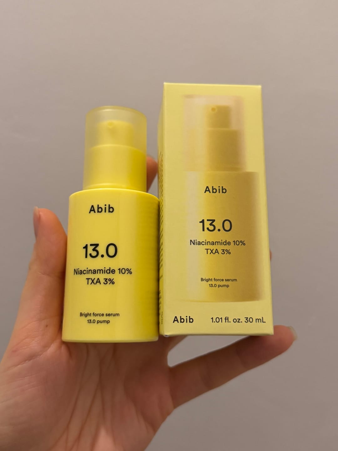 Customer photo review of Bright force serum 13.0 pump