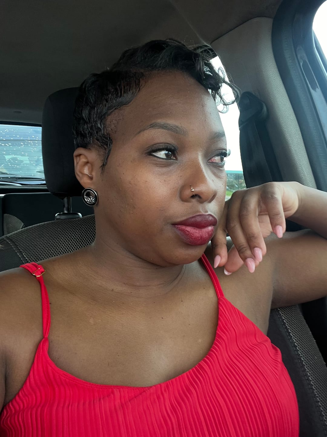 Customer photo review of Silver Diva Studs