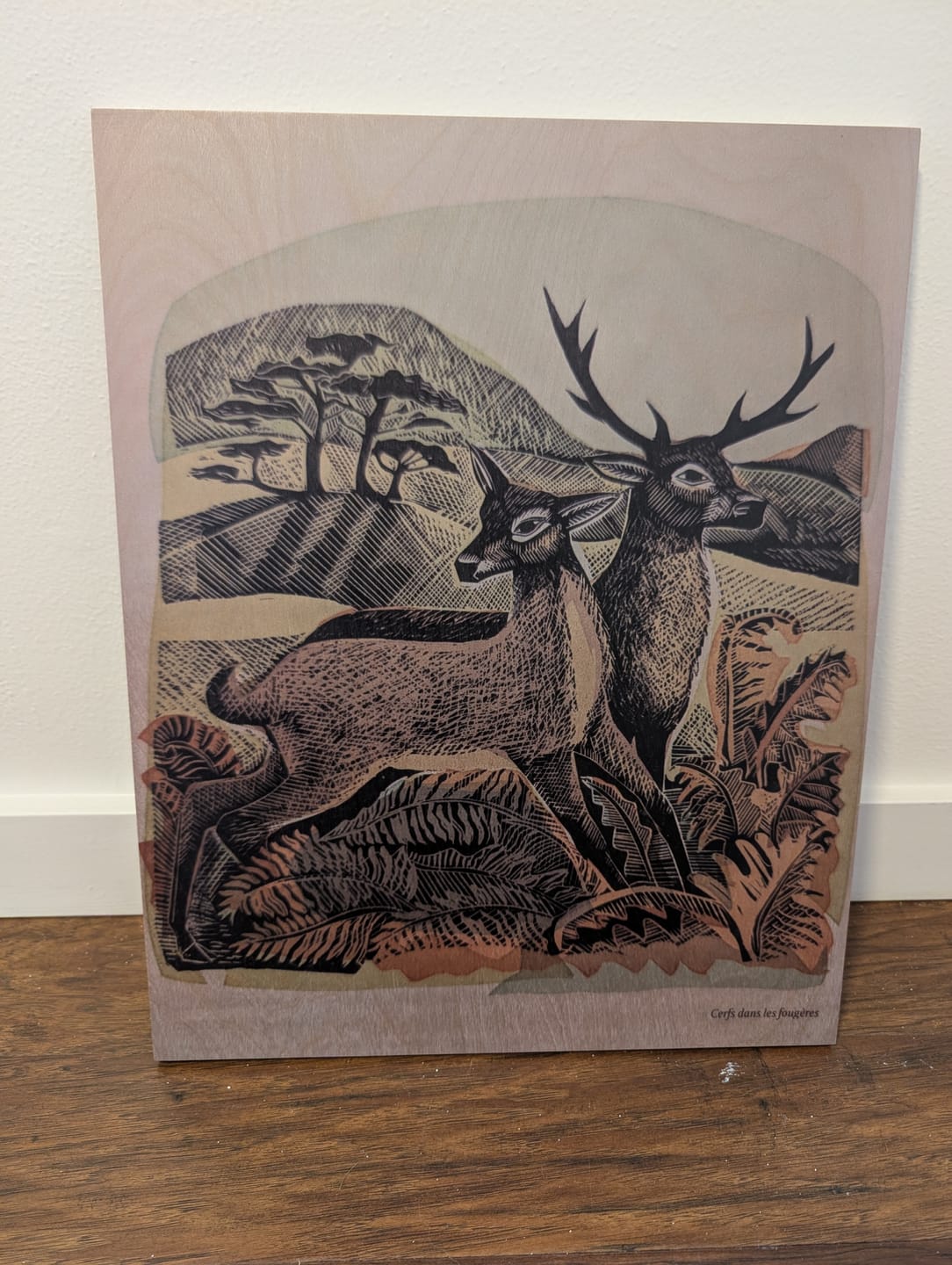 Customer photo review of Birch Vintage Matte Square Wood Print