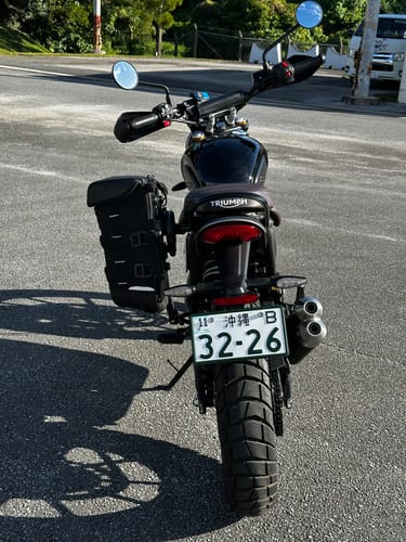 Customer photo review of 15L - Incognito Quick-Mount Medium Triumph Scrambler 400 X Solo Saddlebag (Left Only)