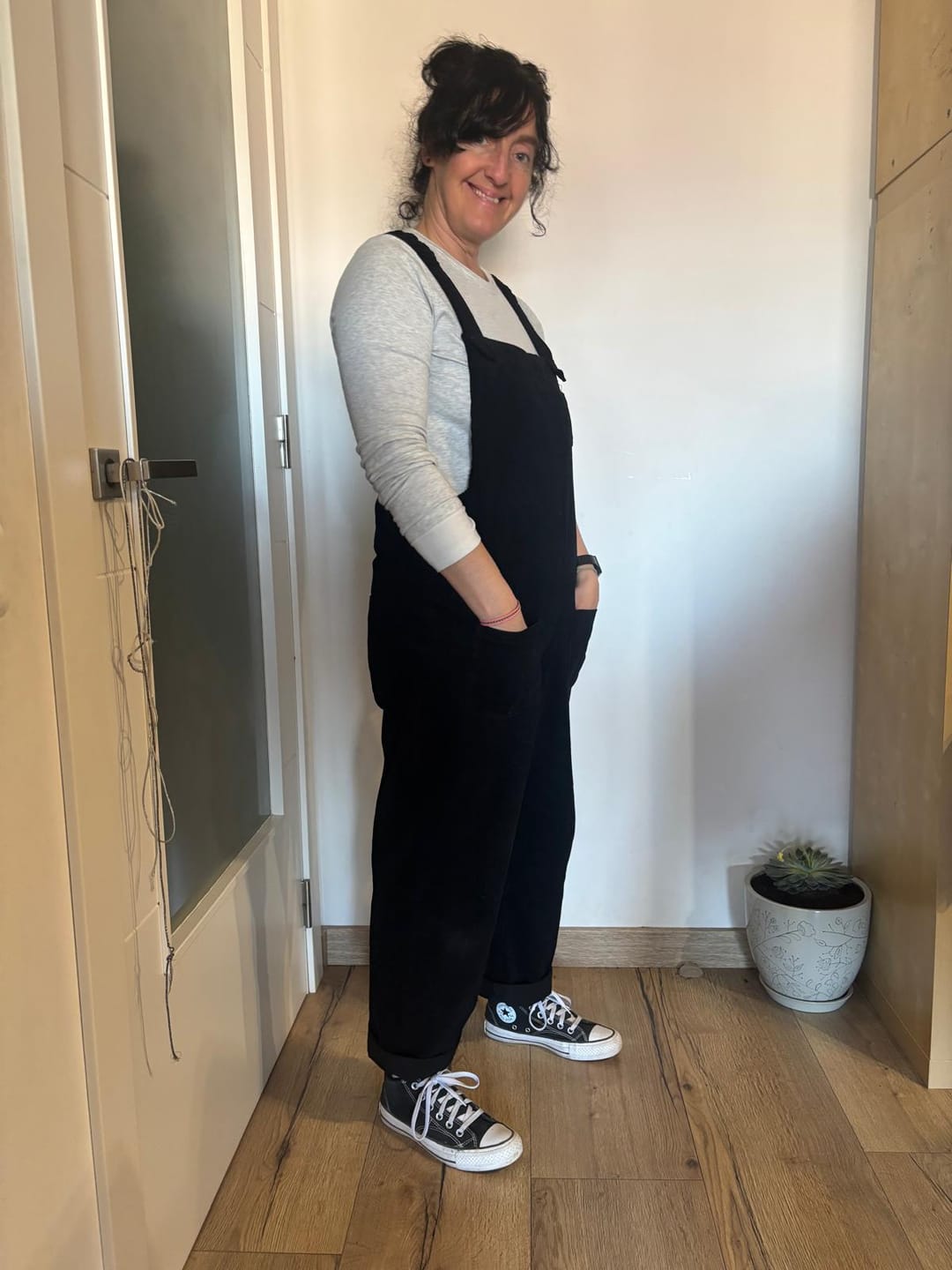 Customer photo review of Plus Size Vintage Women Corduroy Loose Overall