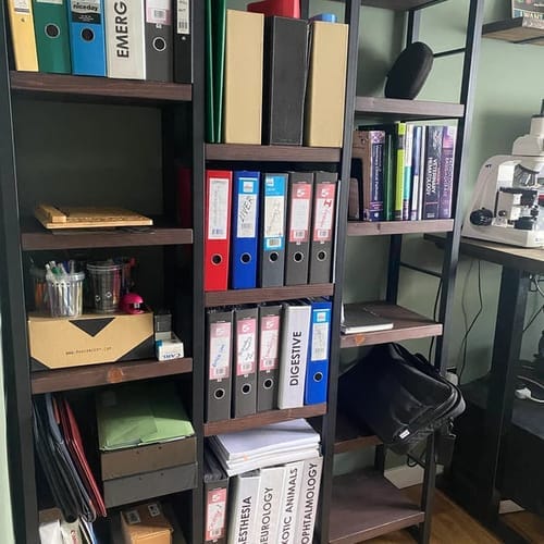 Customer photo review of Portland Room Divider Bookcase | Solid Wood Wide Design
