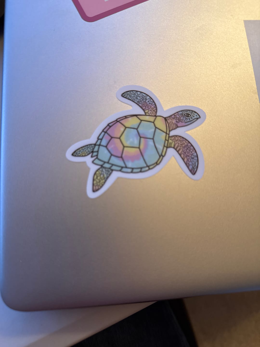 Customer photo review of Sea Turtle Tie Dye Aesthetic Sticker