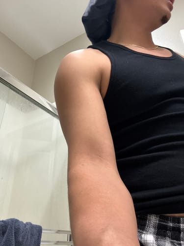 Customer photo review of Premium Ultra-Soft Cotton Fitted Tank 6 Pack