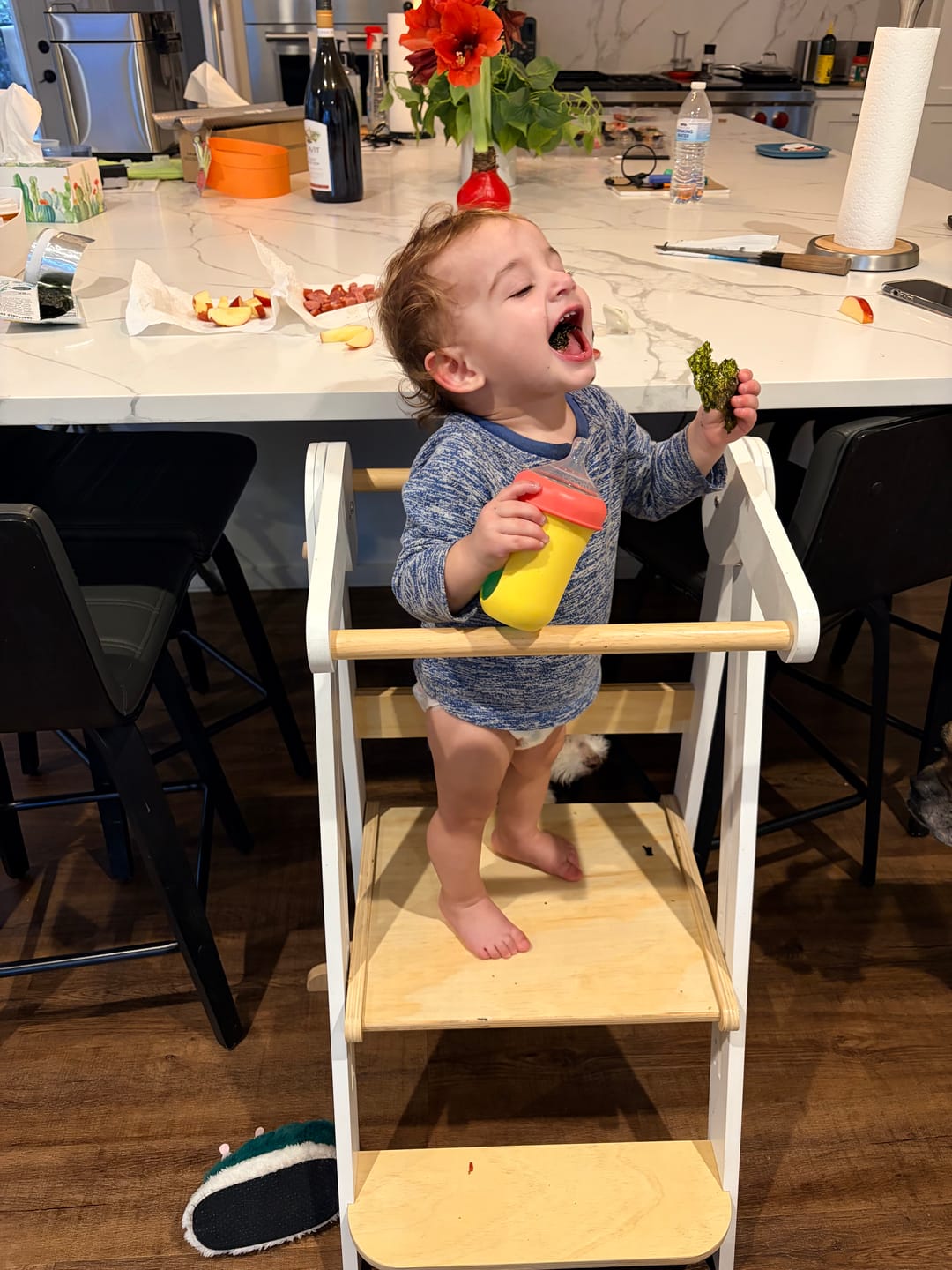 Customer photo review of HARPPA Nordi | Foldable Toddler Tower – Safety Net Not Included