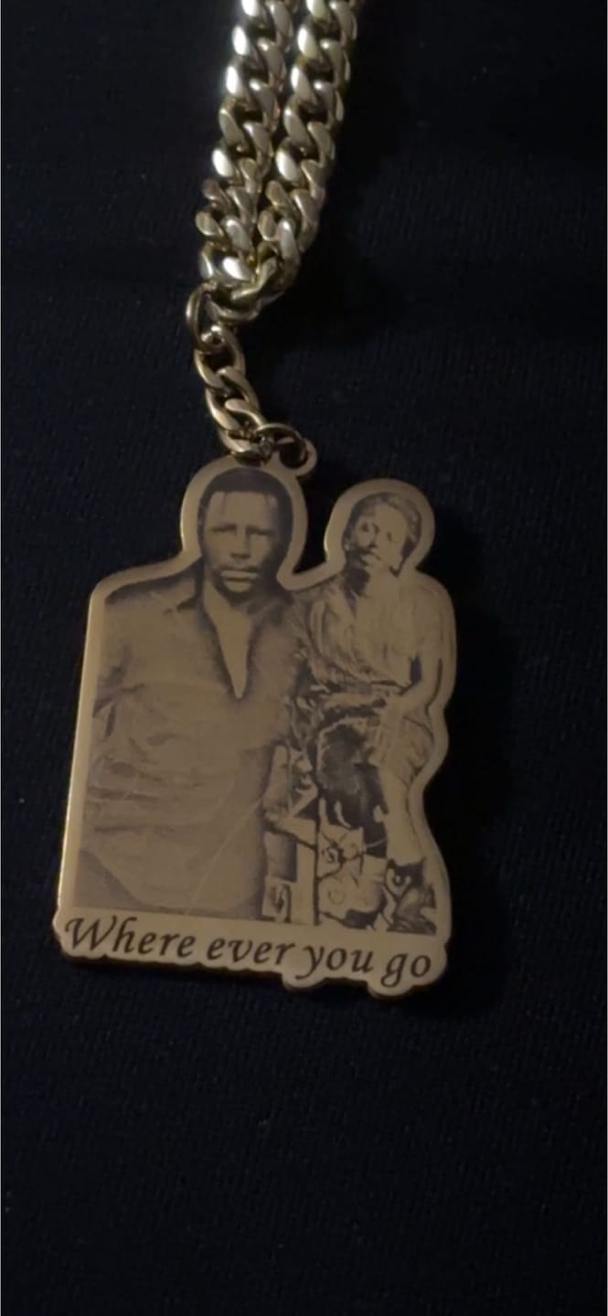 Customer photo review of Custom Photo Engraved Keychain