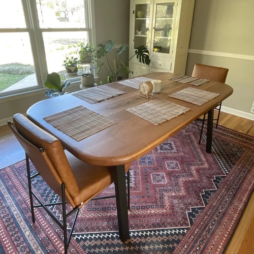Customer photo review of Toledo Wooden Dining Table | Walnut Mid Century Design