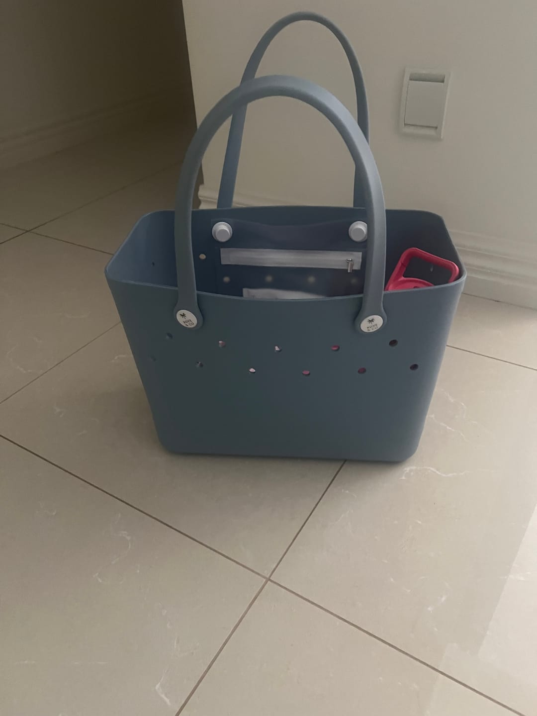 Customer photo review of Maxi Tribe Bag in Dolphin Blue