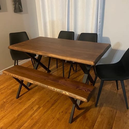 Customer photo review of Kent Rustic Dining Table | Pine Wood Farmhouse Design