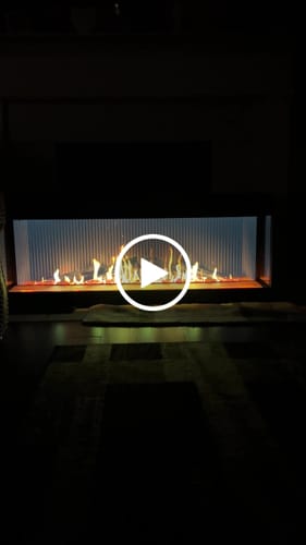 Customer video review of Solution Fires TrueFlame 60'' 3DX Virtual Multi-Sided Built-In Electric Fireplace