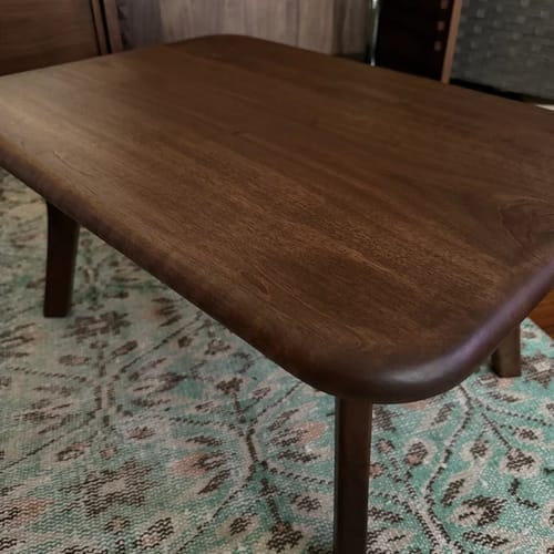Customer photo review of Sidney Rectangular Cocktail Table - Solid Walnut Wood - Mid Century Modern Design