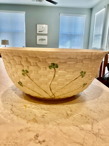 Customer photo review of Belleek Classic Shamrock Mixing Bowl