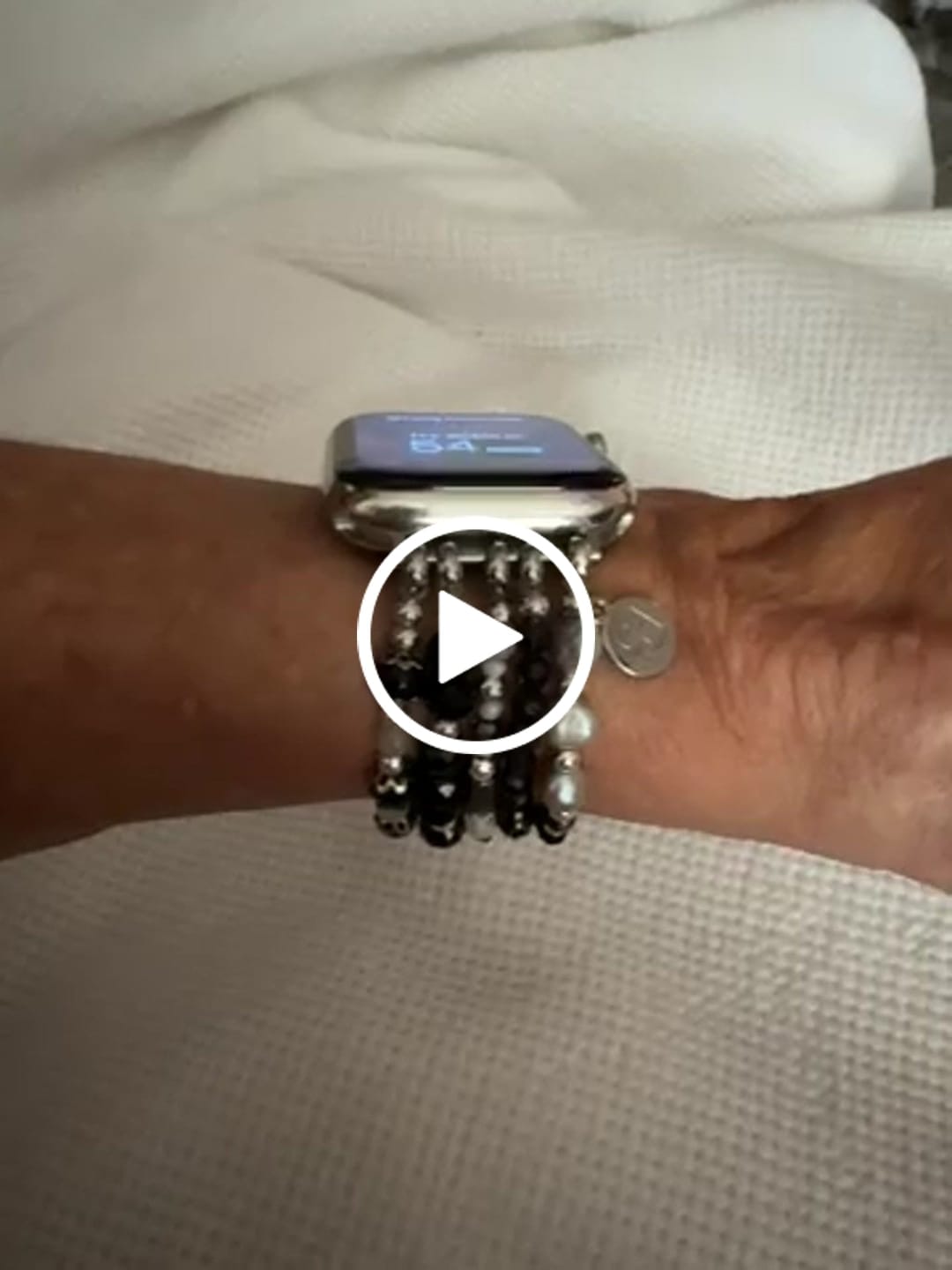 Customer video review of Ethereal Frost Stretch Apple Watch Strap