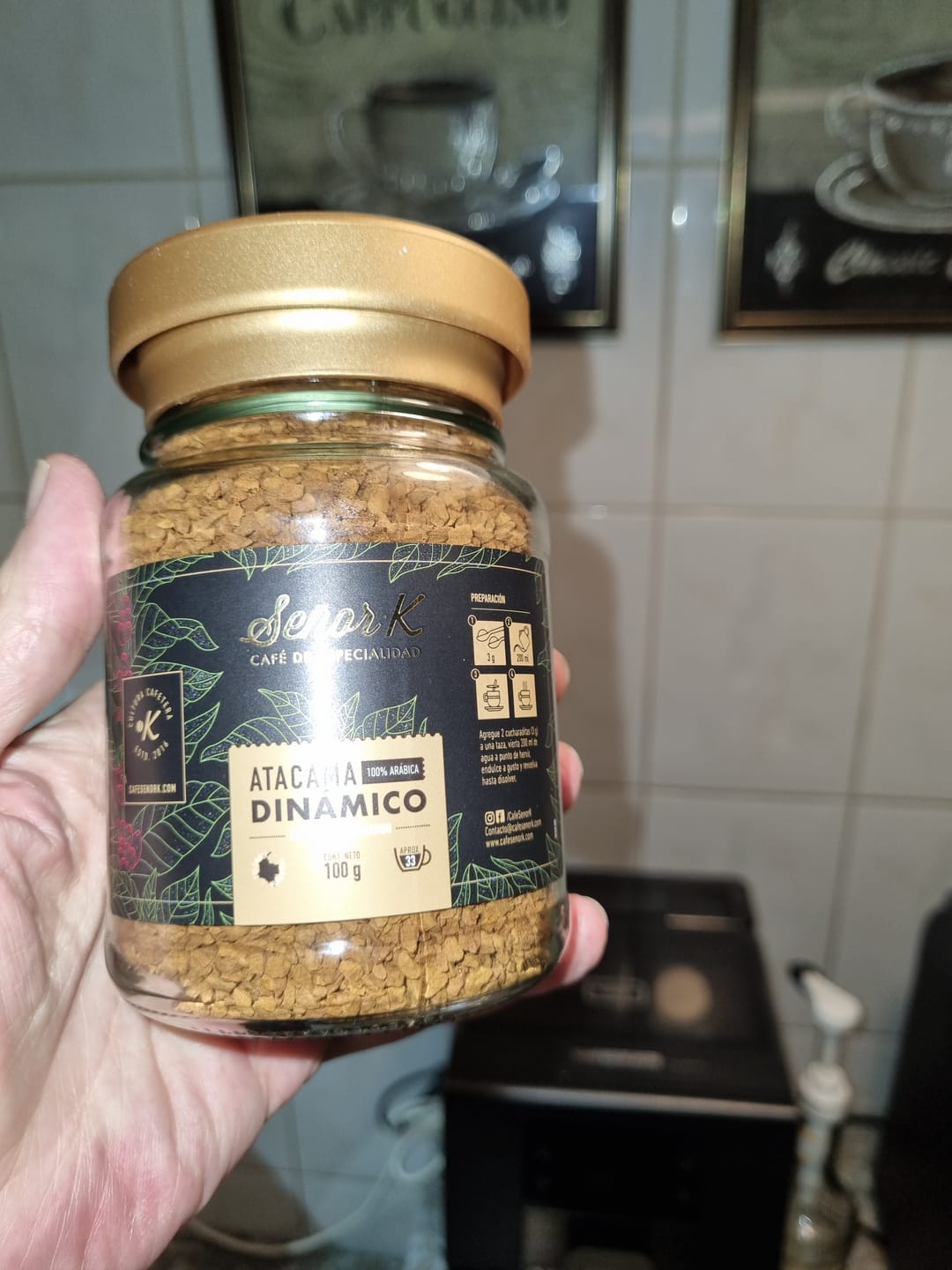 Customer photo review of Café Liofilizado Atacama Dinámico 100G