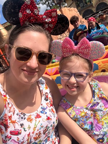 Customer photo review of Shiny Confetti Mickey Ears