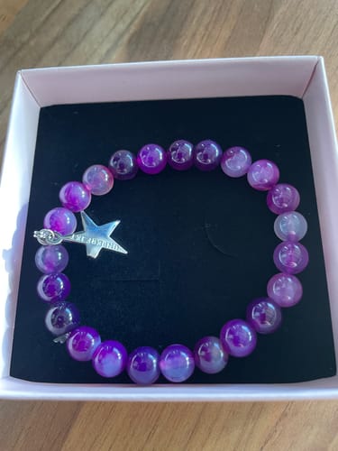 Customer photo review of »Don’t Panic - angstfrei« Blockadenlöser aus echtem Lavendelachat inkl. abgebrochenem Stern