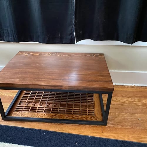 Customer photo review of Renton Square Wooden Coffee Table - Pine Wood - Large Size