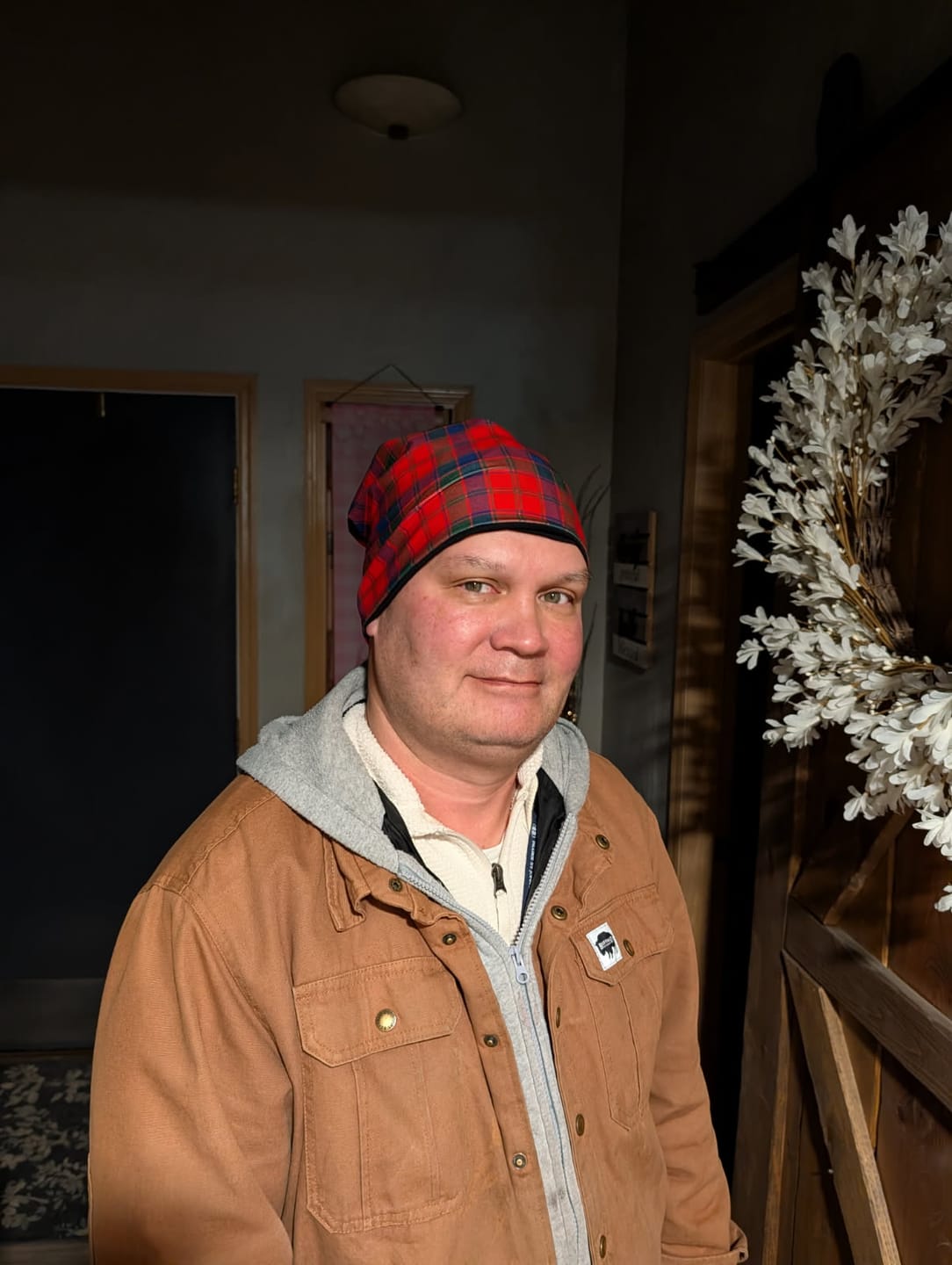 Customer photo review of Scottish Robertson Modern Clan Tartan Beanie