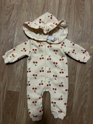Customer photo review of Hooded Cherry Jumpsuit