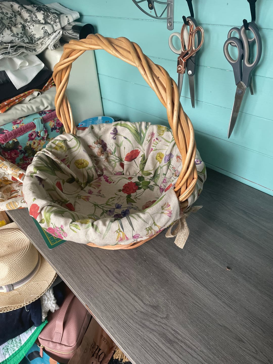 Customer photo review of Classic Floral Digital Linen Look Polycotton Fabric