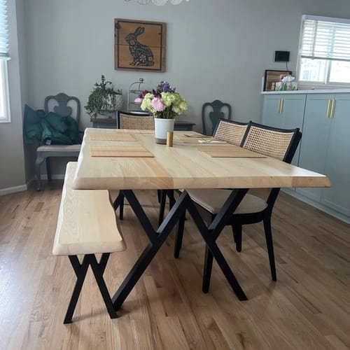 Customer photo review of Kent Rustic Dining Table | Pine Wood Farmhouse Design
