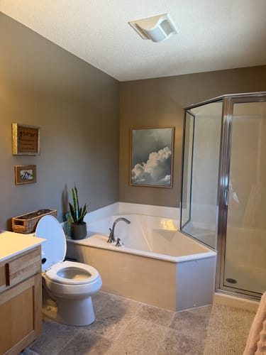 Customer photo review of Sky Serenade Abstract Canvas Art