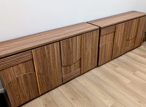 Customer photo review of 63" Arched Geometric Door Modern Sideboards (Set of 2)