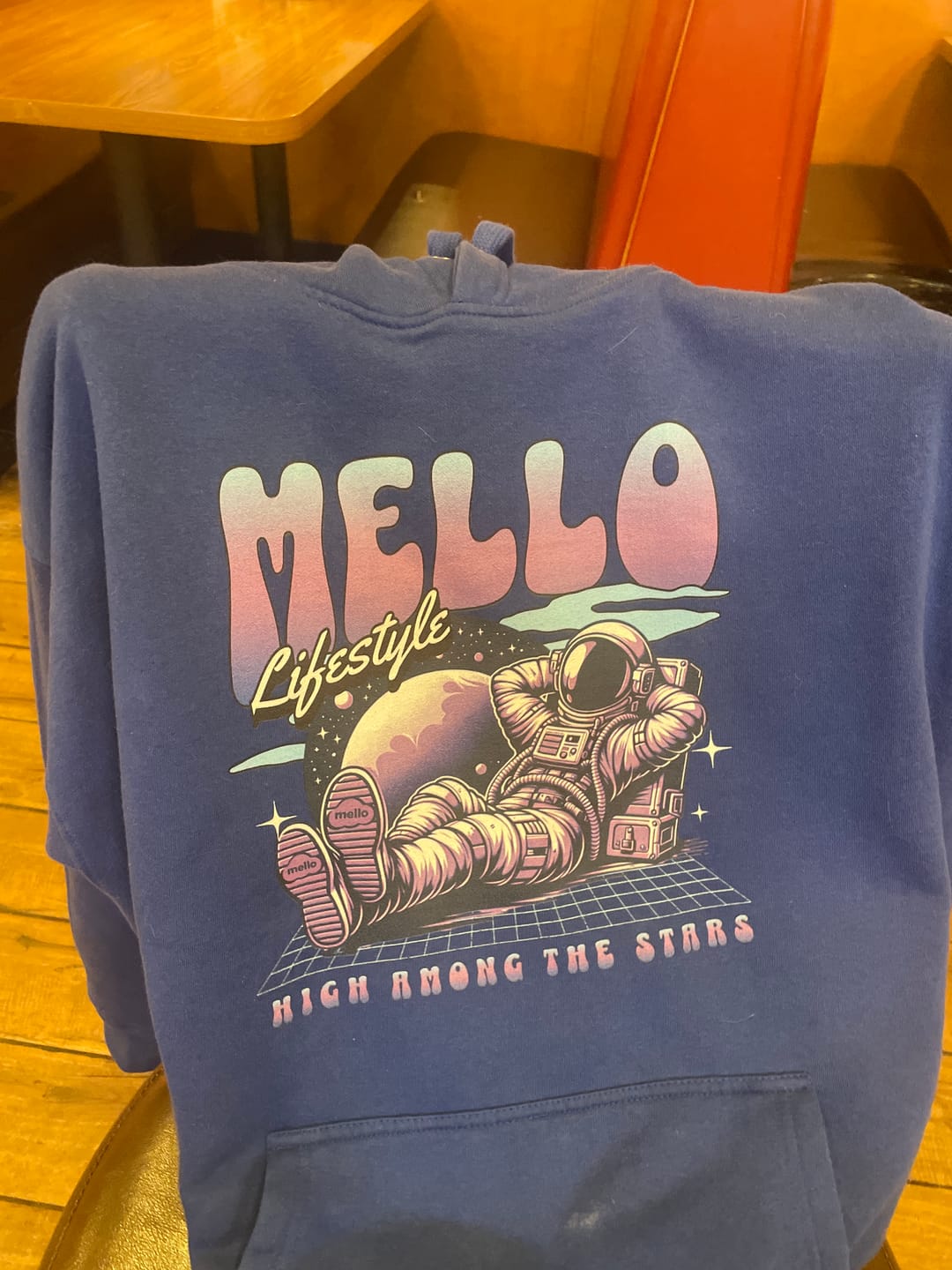 Customer photo review of High Among The Stars Hoodie