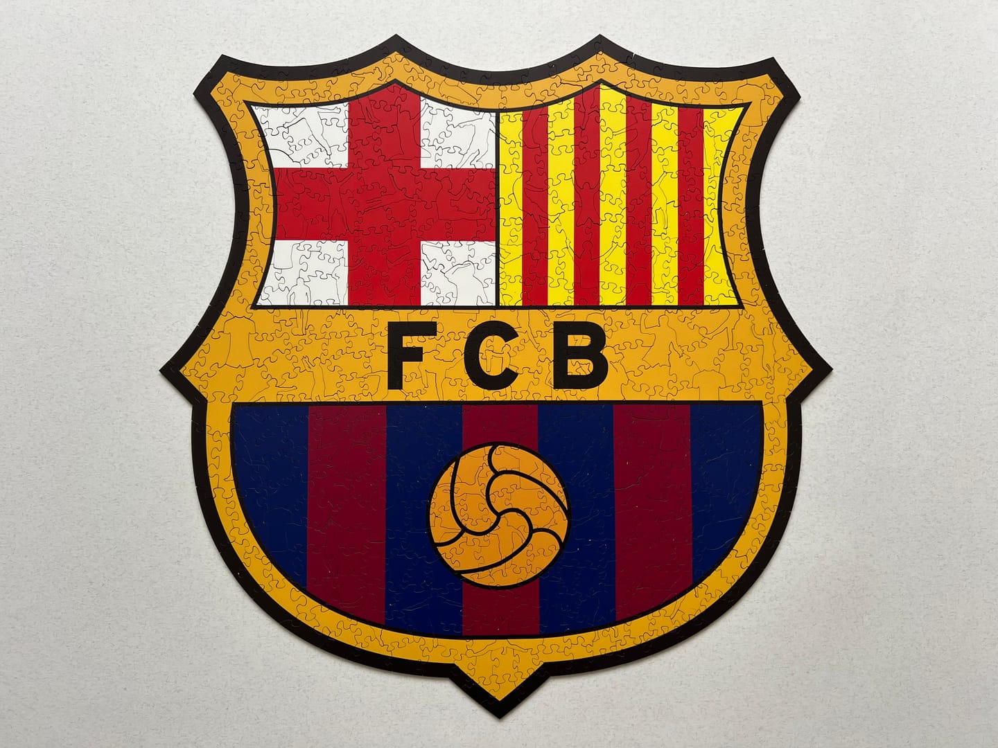 Customer photo review of FC Barcelona® Logo - Wooden Puzzle