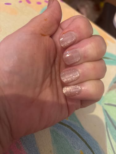 Customer photo review of Chrome Nude | Super Jellies DIY Hard Semi Cured Gel Nail Wraps