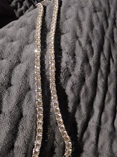 Customer photo review of S925 Silver Moissanite Tennis Chain 14K Gold (ALL SIZES)