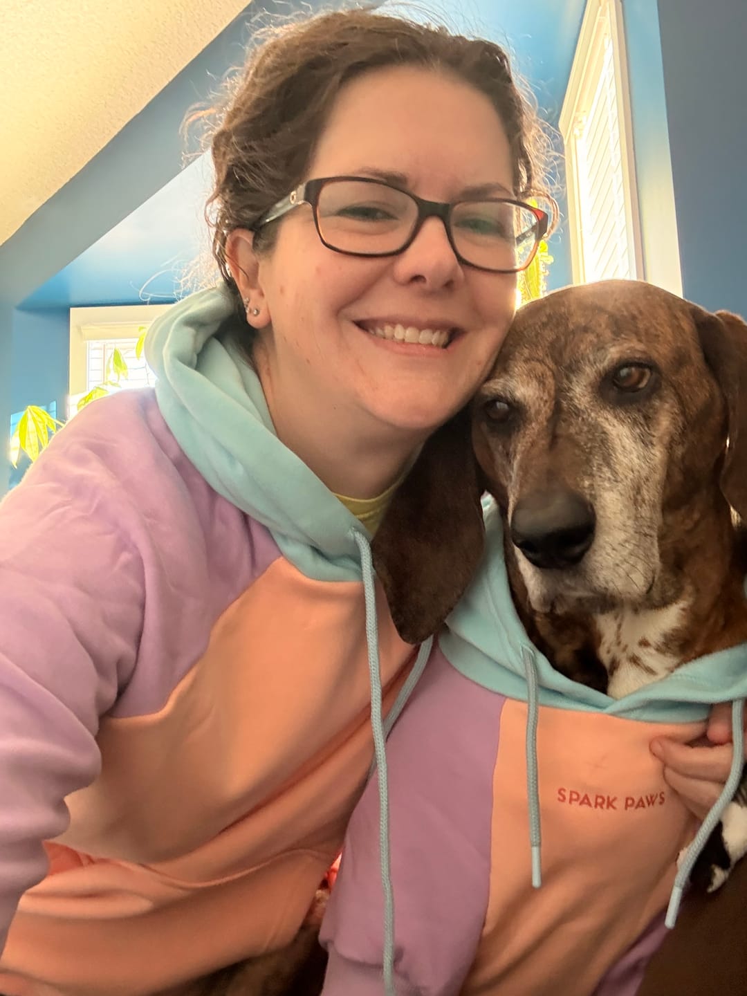 Customer photo review of Cotton Candy Human Hoodie